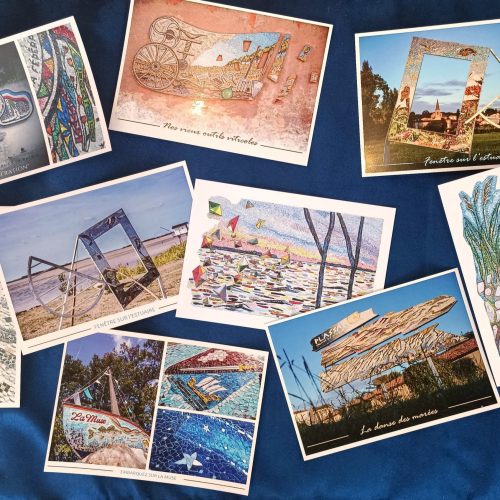 Pochette de 9 cartes postales "Plassac, village de mosaïques"