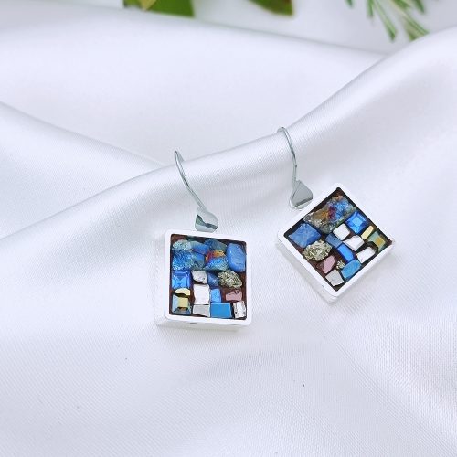 BIJOUX EN BOUTIQUE - Boucles d'oreilles - Carrés S