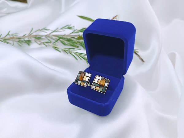 BIJOUX EN BOUTIQUE - Boutons de manchettes - Luxe - Carrés S