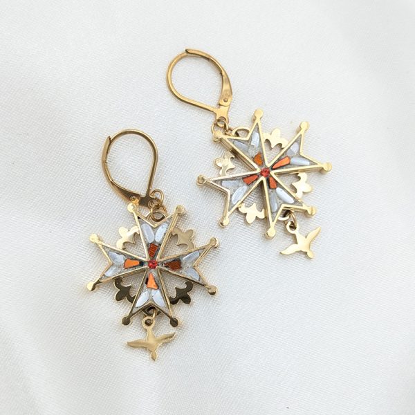 Boucles d'oreilles - Croix Huguenote – Image 2