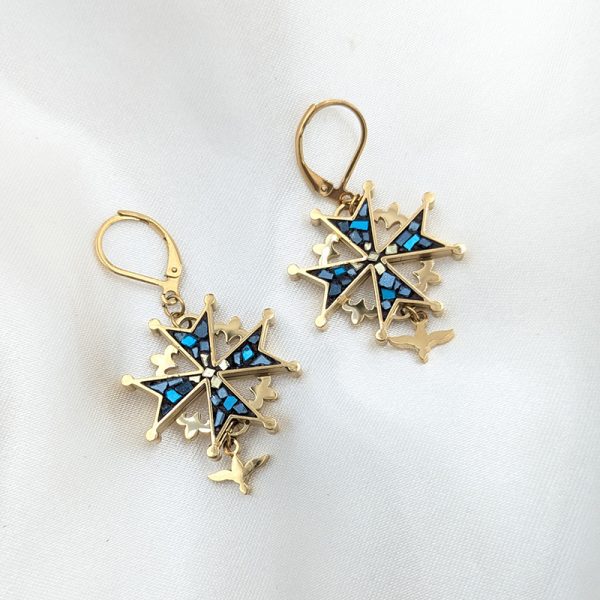 Boucles d'oreilles - Croix Huguenote – Image 4