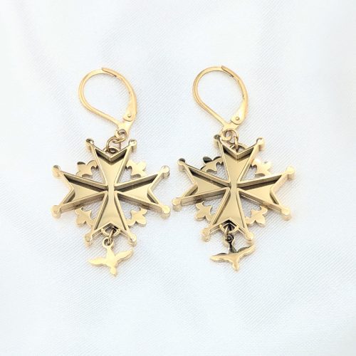 Boucles d'oreilles - Croix Huguenote